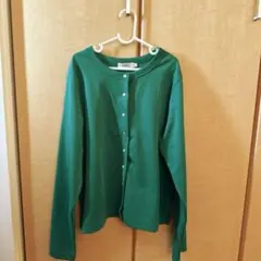 earth グリーンカーディガン