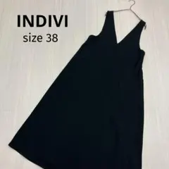 INDIVI インディヴィ ジャンパースカート ブラック 38のサムネイル
