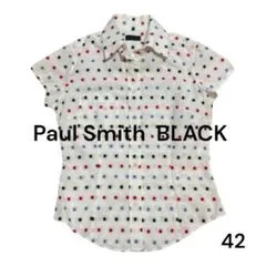ポールスミス　Paul Smith BLACK　 美品　ドット柄半袖シャツ 42のサムネイル