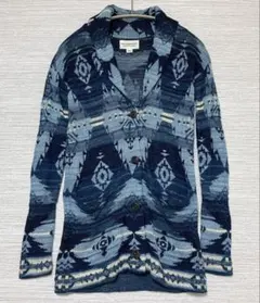 ラルフローレン D&S ネイティブ柄コットンニットカーディガン XXS