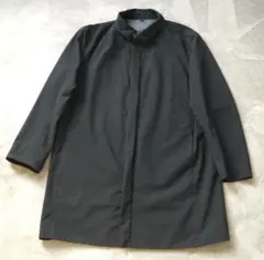 無印良品　ブラック ステンカラーコート　撥水加工 XL