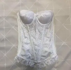ホワイト レース ブライダルインナー　ワコール　C65 レース　ビスチェ