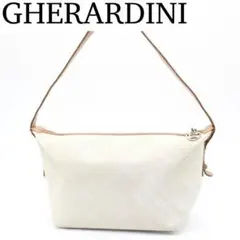 【良品】GHERARDINI ゲラルディーニ ハンドバッグ クリーム PVC