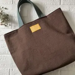 マチ付きトートバッグ　ハンドメイド　2073