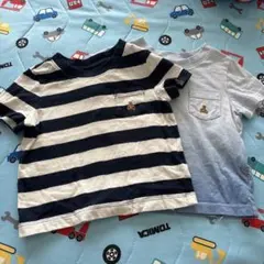 baby gap Tシャツ 2枚セット 12-18ヶ月 1枚よごれあり