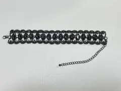 黒 ビーズ チョーカー アジャスター付き