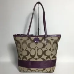 2504-234｜※専用｜コーチ シグネチャー トートバッグ パープル