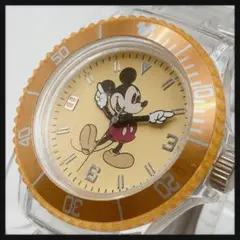 【新品電池】Mickey ミッキーマウスマウス★クリア 腕時計 ダイバーズ風のサムネイル