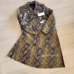 新品ZARAヘビ柄ライダースジャケット＆ミディスカートセット