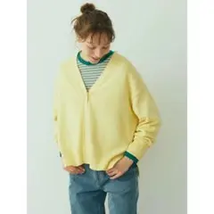 AMERICAN HOLIC ミドルゲージVネックニットカーディガン M