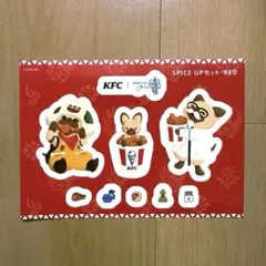 ケンタッキー モンハン コラボ KFC モンスターハンター シール RED