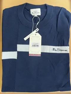 【未使用】Ben Sherman メンズ ニット Tシャツ ネイビー Mサイズのサムネイル