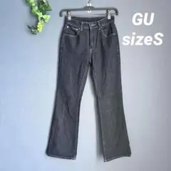 GU【S】良品　デニム　フレアジーンズ　ブーツカット　ブルー