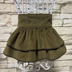オーダー専用　犬服 オリーブグリーン フリルスカート