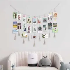 結婚式　ウェルカムスペース　タッセル　フォトウォール