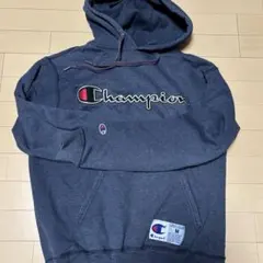 Champion ダークグレー フード付きパーカー M