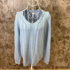 フィルグランデ ✨ニット✨長袖 カジュアル ゆったり 水色 38