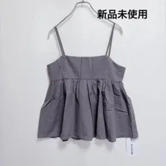 新品【JUNOAHキャミソール】レディースXLサイズ ＊チャコール系＊ジュノアのサムネイル
