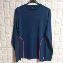 ルコックスポルティフ 長袖　スポーツTシャツ　アンダーシャツ　ネイビー　ＬＬ　⑦