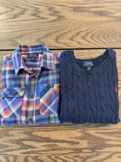 【ポロラルフローレン】セーターシャツ2点セット