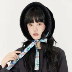 韓国 ファー付きヘッドドレス myungssom