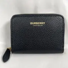 未使用に近い BUEBERRY バーバリー コインケース ラウンドジップ レザー