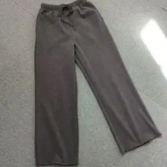 GU　ブラッシュドリブイージーパンツ Ｓ　ブラウン