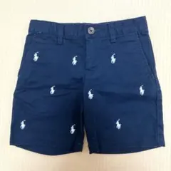 POLO RALPH LAUREN 3T ネイビー ハーフパンツ 刺繍