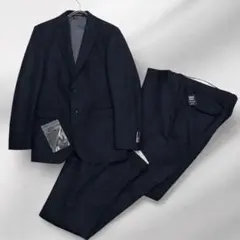【新品タグ付・裾未処理】ORIHICA 洗える 2パンツ スーツ ネイビー Y5