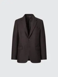 新品タグ付き　ダークブラウン ウールブレンドジャケット