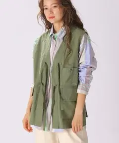 ニコアンド Niko and… ベスト カーキ