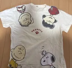 PEANUTS スヌーピー チャーリーブラウン Tシャツ ホワイト　130センチのサムネイル