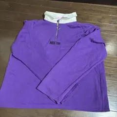 MISS YOU ジッパー付きハイネック トレーナー