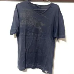し*ん様 BURBERRY LONDON Vネック Tシャツ ネイビー M ビッのサムネイル