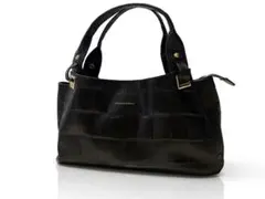 [美品]‼️ レザー ジュエルス　クロコ型押し　ハンド バック