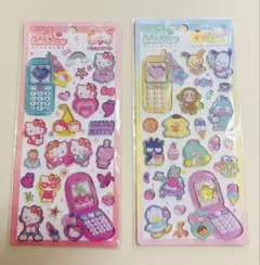 【正規品】サンリオキャラクターズ　平成はっぴーフォン シール 2枚セット☆