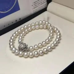 【大珠✨テリ強】 あこや 8.5ミリ 44g 45cm SV金具 ネックレス
