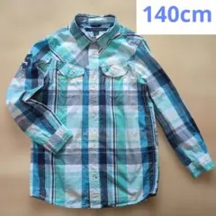 140cm　長袖シャツ　チェック トミーヒルフィガー　TOMMYHILFIGER