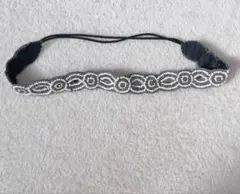 ビーズ装飾 ヘアバンド