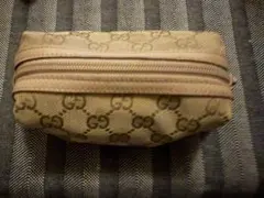 GUCCI【極美品✨】ポーチ GG柄 GGキャンバス×レザー