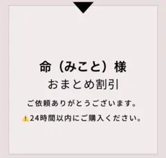 命（みこと）様3点おまとめ同梱割引