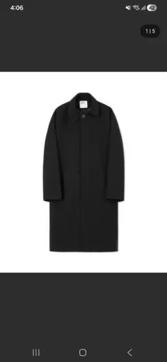 未使用級】BALMAIN バルマン アルパカ ミンク毛皮 ロングコート 黒9 