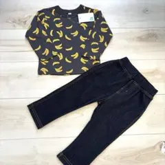 【新品】ベビー服 ロングTシャツ ストレッチパンツ 80 2点セット 男の子向け