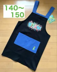 新品　マインクラフト　マイクラ　エプロン　キッズ　ブラック　140〜150