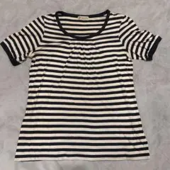 アリスバーリー◇ボーダー　半袖　Tシャツ　M シンプル　難ありのサムネイル