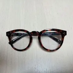 べっ甲柄 ボストン型 伊達メガネ