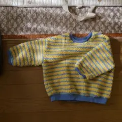 SOYBEAN ストライプニットセーター S