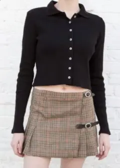 Brandy Melville ブラック トップス ポロシャツ