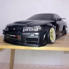 タミヤ R34 GT-R 塗装済完成ボディ メタリックパープル／ガンメタル