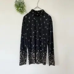 クリスチャンオジャール［M］上品シック◎日本製◎繊細な花柄◎ハイネックブラウスのサムネイル